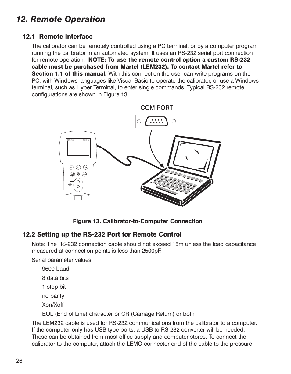 Remote operation | Martel Electronics BetaGauge 321A User Manual | Page 28 / 48