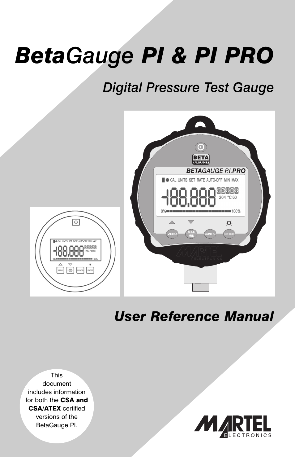 Martel Electronics BetaGauge PI PRO User Manual | 20 pages