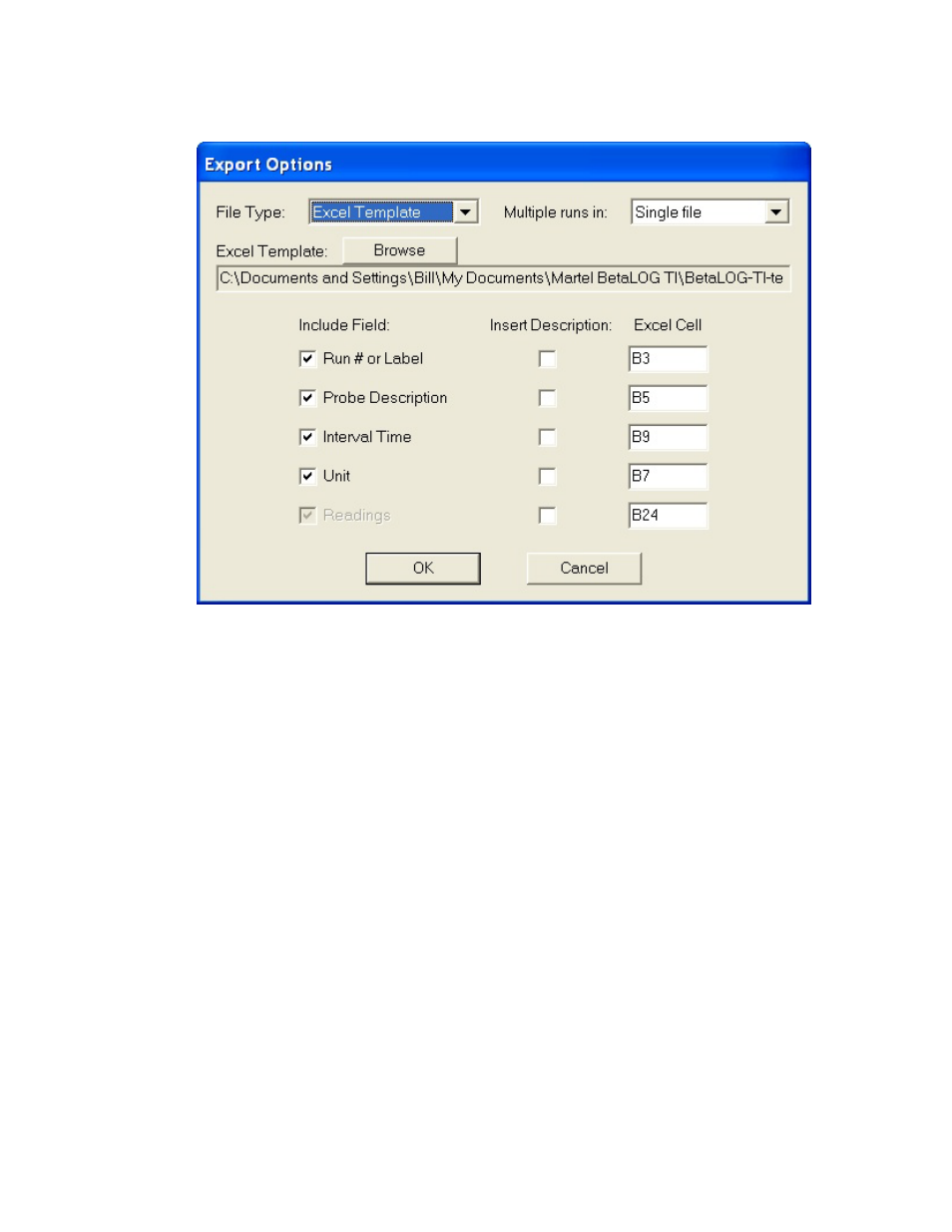 6 export options | Martel Electronics BetaLOG-TI User Manual | Page 12 / 16