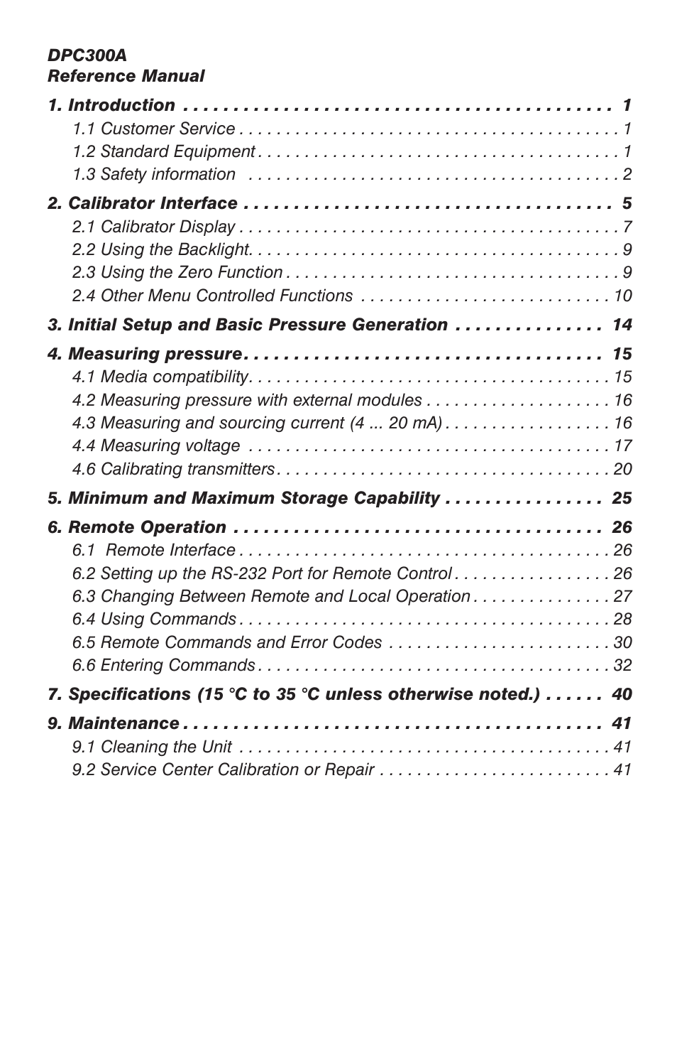 Martel Electronics DPC300A User Manual | Page 2 / 48