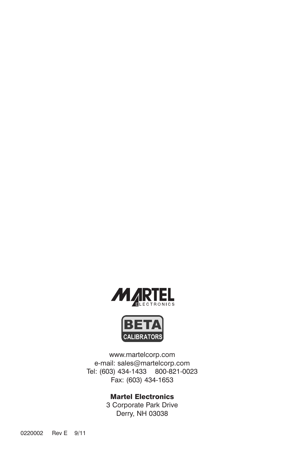 Martel Electronics DMC1410 User Manual | Page 108 / 108