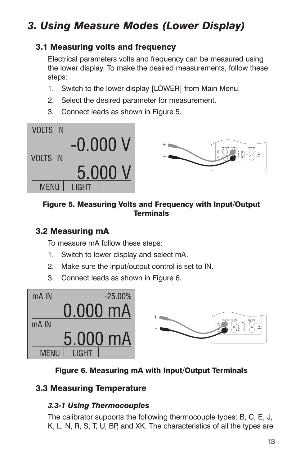 Using measure modes (lower display) | Martel Electronics DMC1410 User Manual | Page 15 / 108