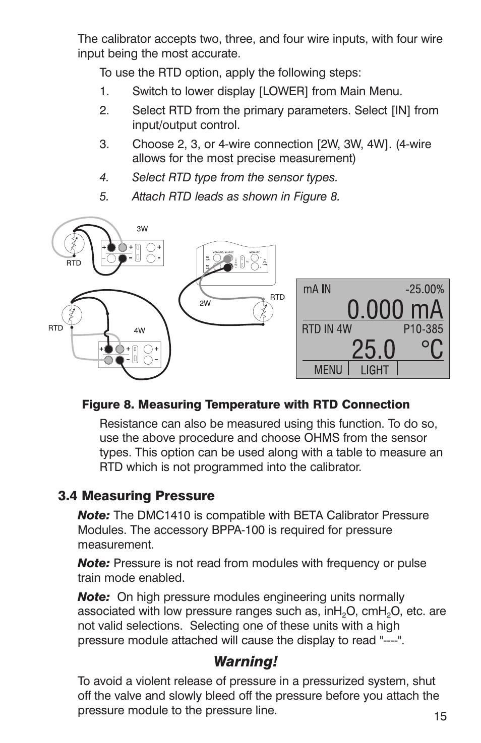 Warning | Martel Electronics DMC1410 User Manual | Page 17 / 108