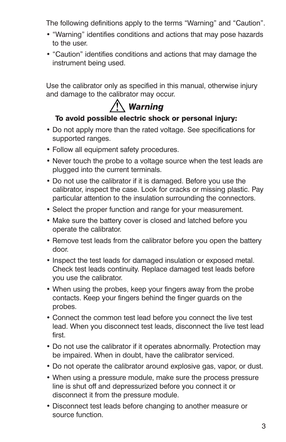 Warning | Martel Electronics DMC1410 User Manual | Page 5 / 108