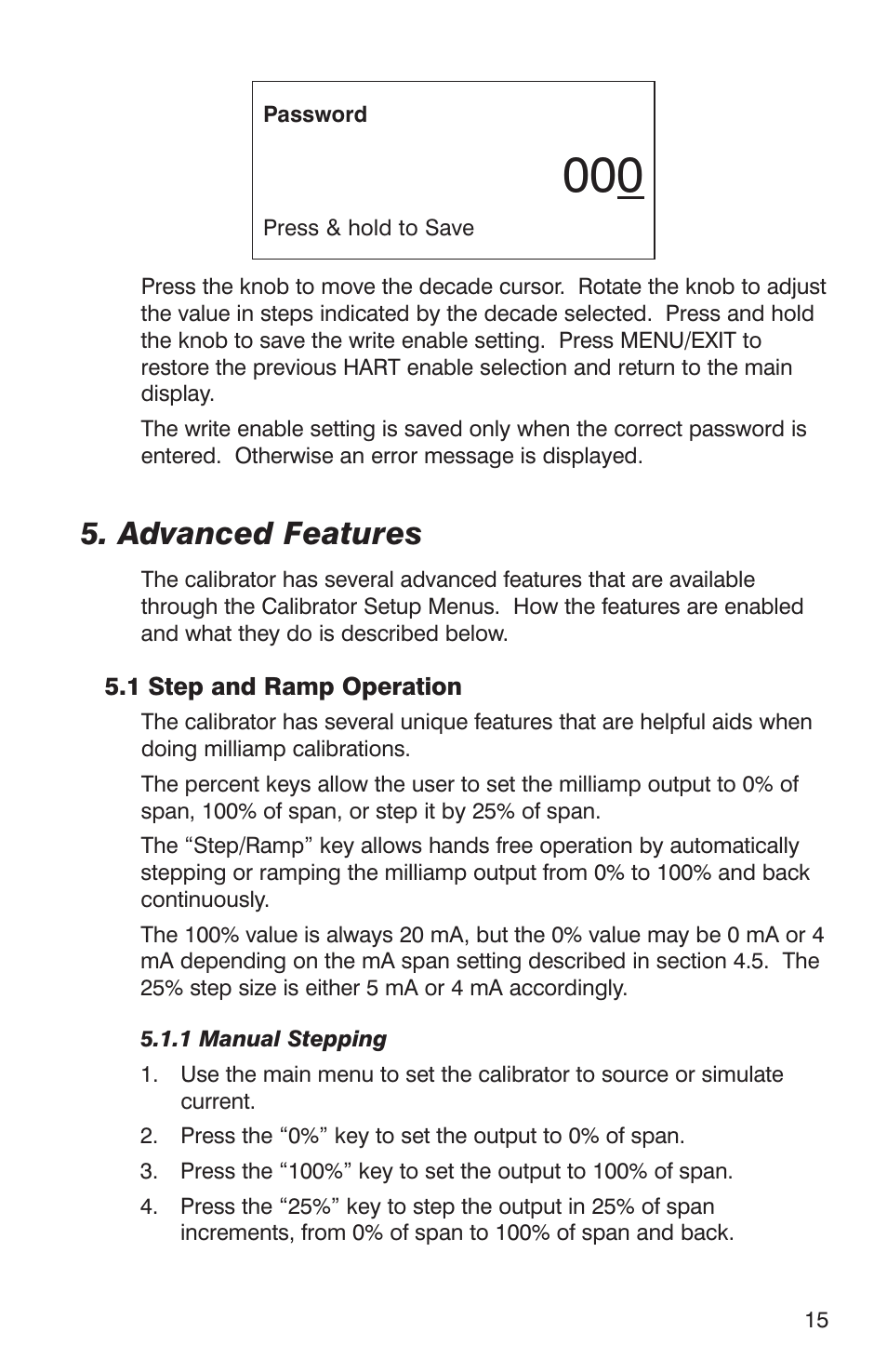 Advanced features | Martel Electronics LC-110/H User Manual | Page 17 / 50