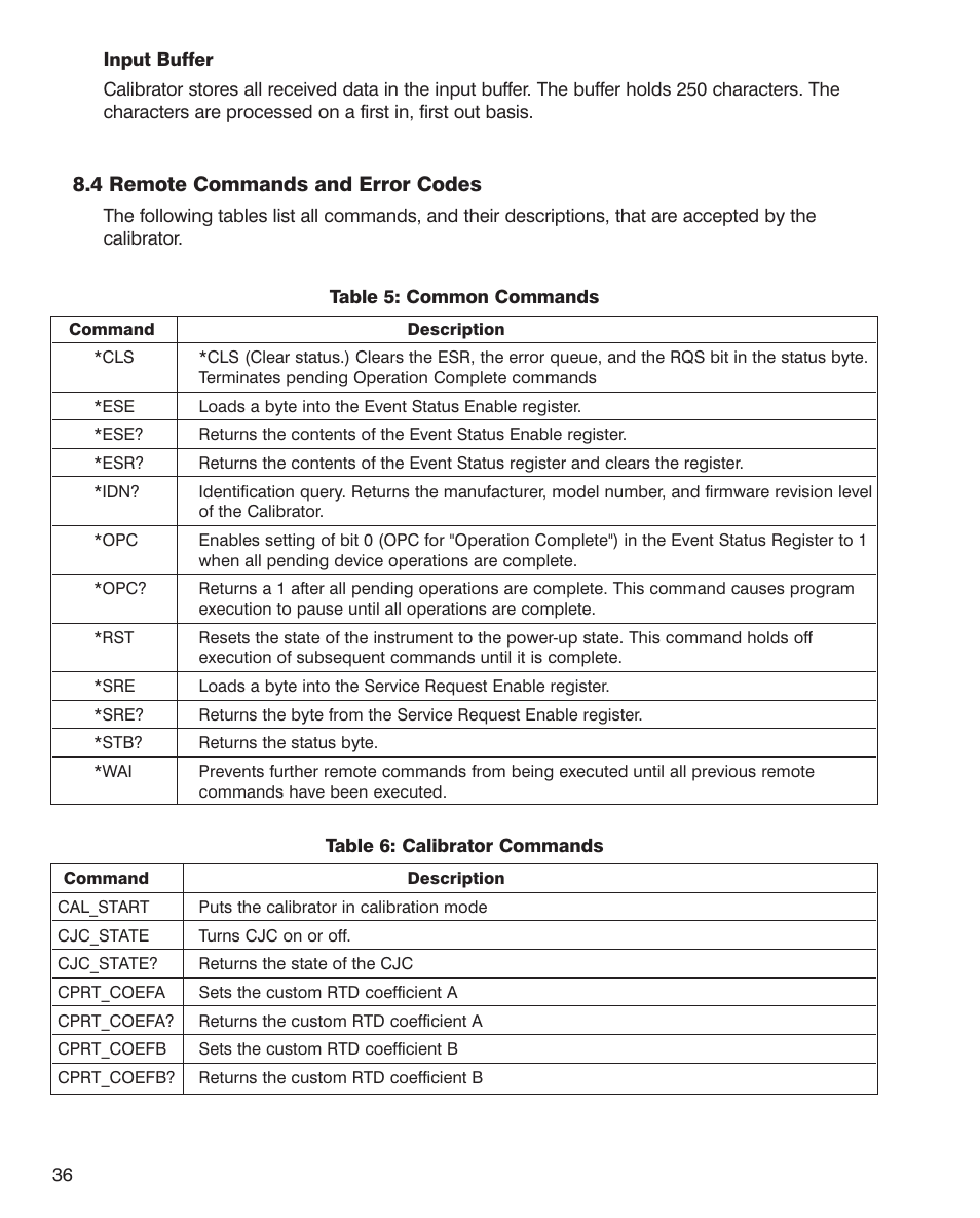 4 remote commands and error codes | Martel Electronics MC1210 User Manual | Page 36 / 56