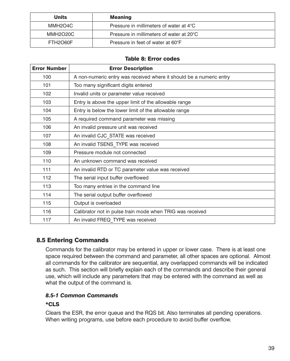 5 entering commands | Martel Electronics MC1210 User Manual | Page 39 / 56