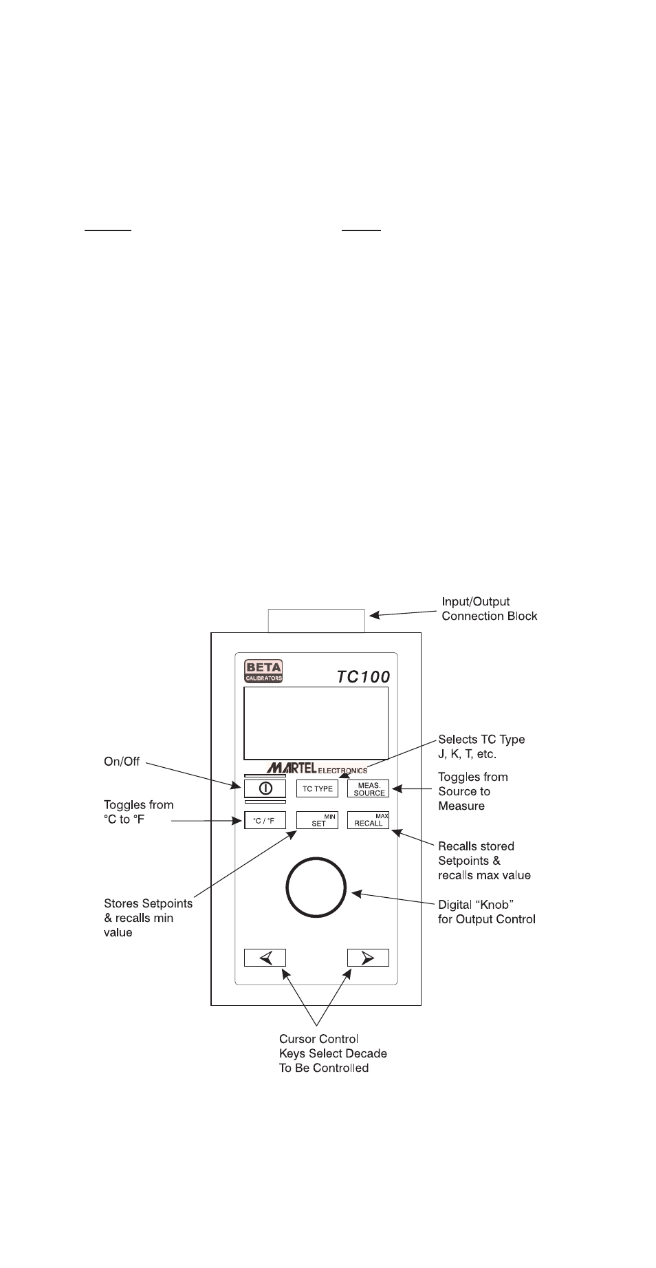 Accessories, Set-up basic/advanced | Martel Electronics TC100 User Manual | Page 7 / 16