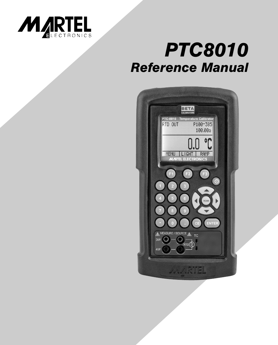 Martel Electronics PTC8010 User Manual | 36 pages