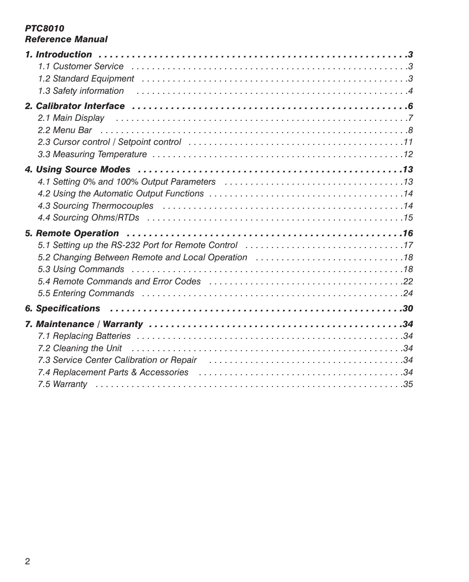 Martel Electronics PTC8010 User Manual | Page 2 / 36