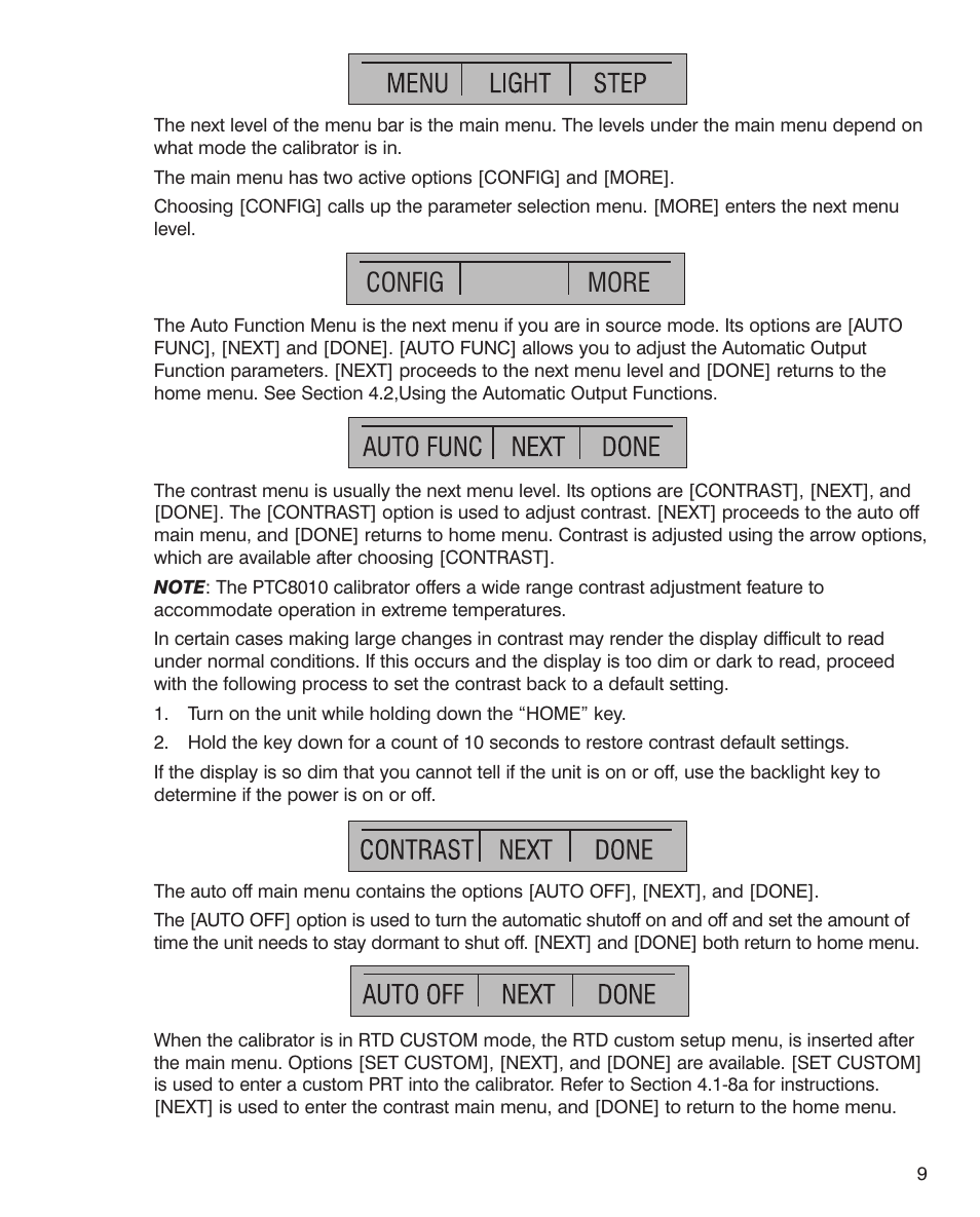 Config more | Martel Electronics PTC8010 User Manual | Page 9 / 36