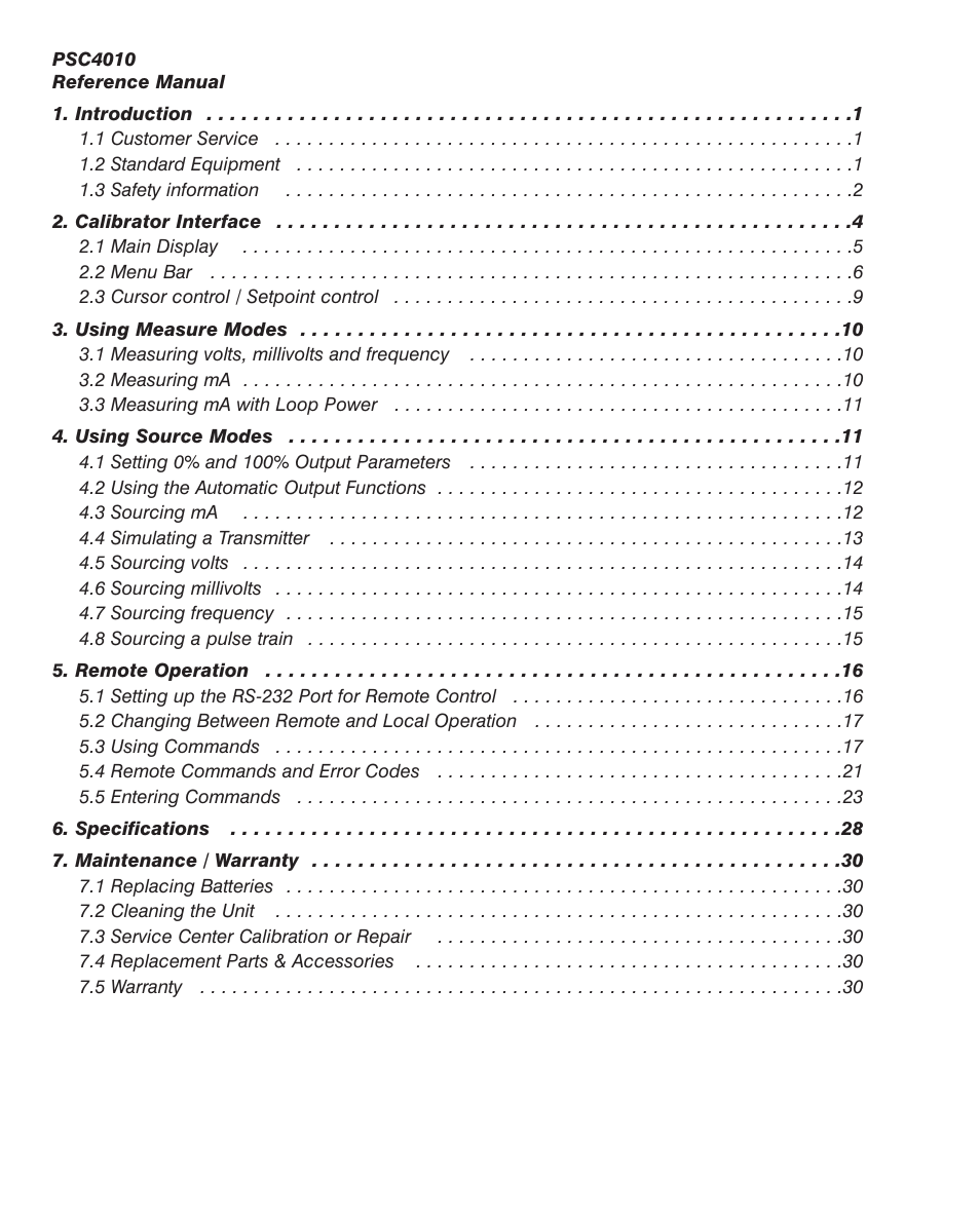 Martel Electronics PSC4010 User Manual | Page 2 / 36