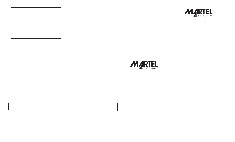 Martel Electronics T120 User Manual | 2 pages