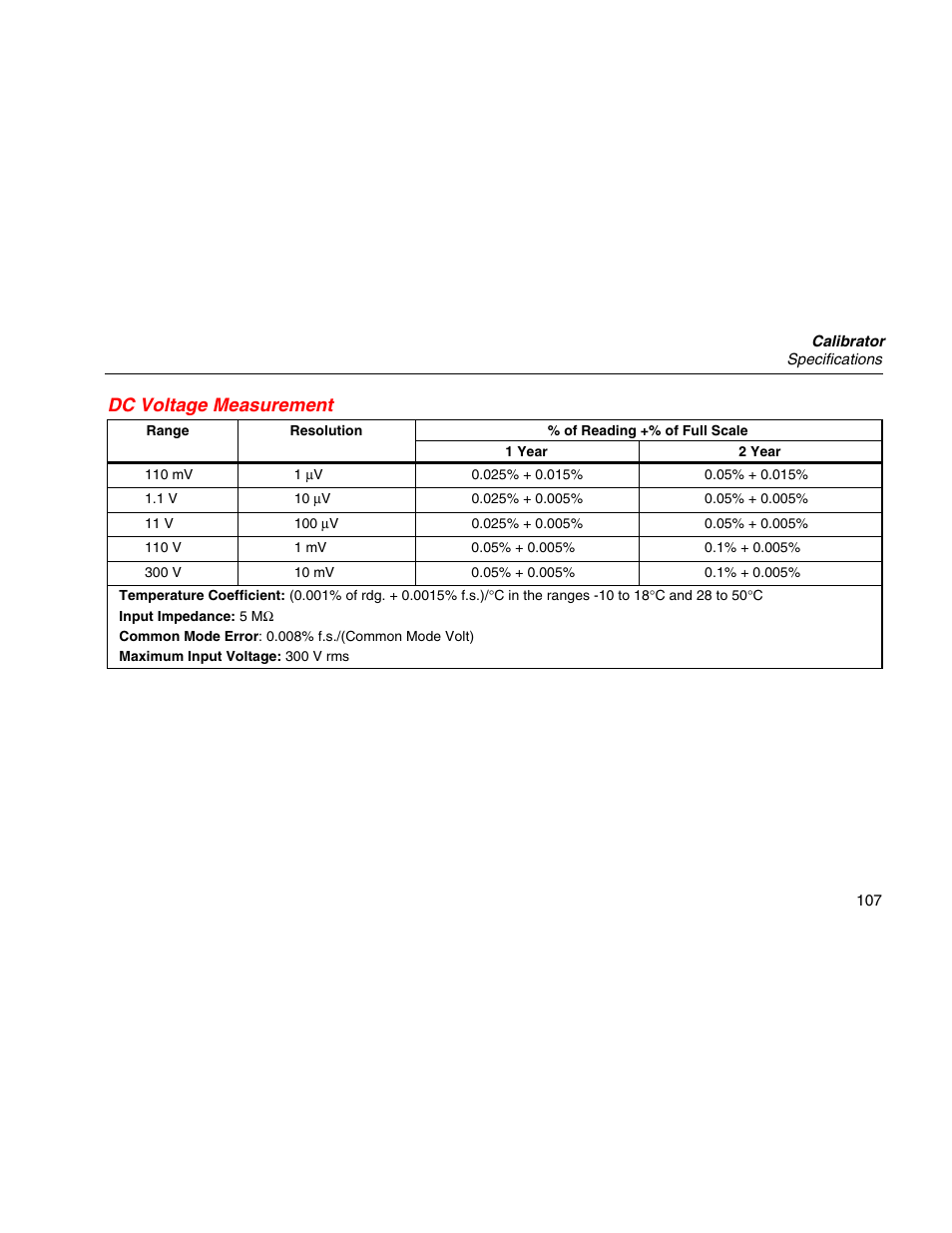 Dc voltage measurement | Martel Electronics MasterCAL User Manual | Page 117 / 140