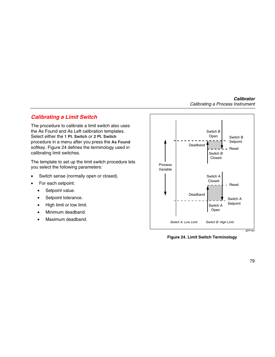 Calibrating a limit switch | Martel Electronics MasterCAL User Manual | Page 89 / 140