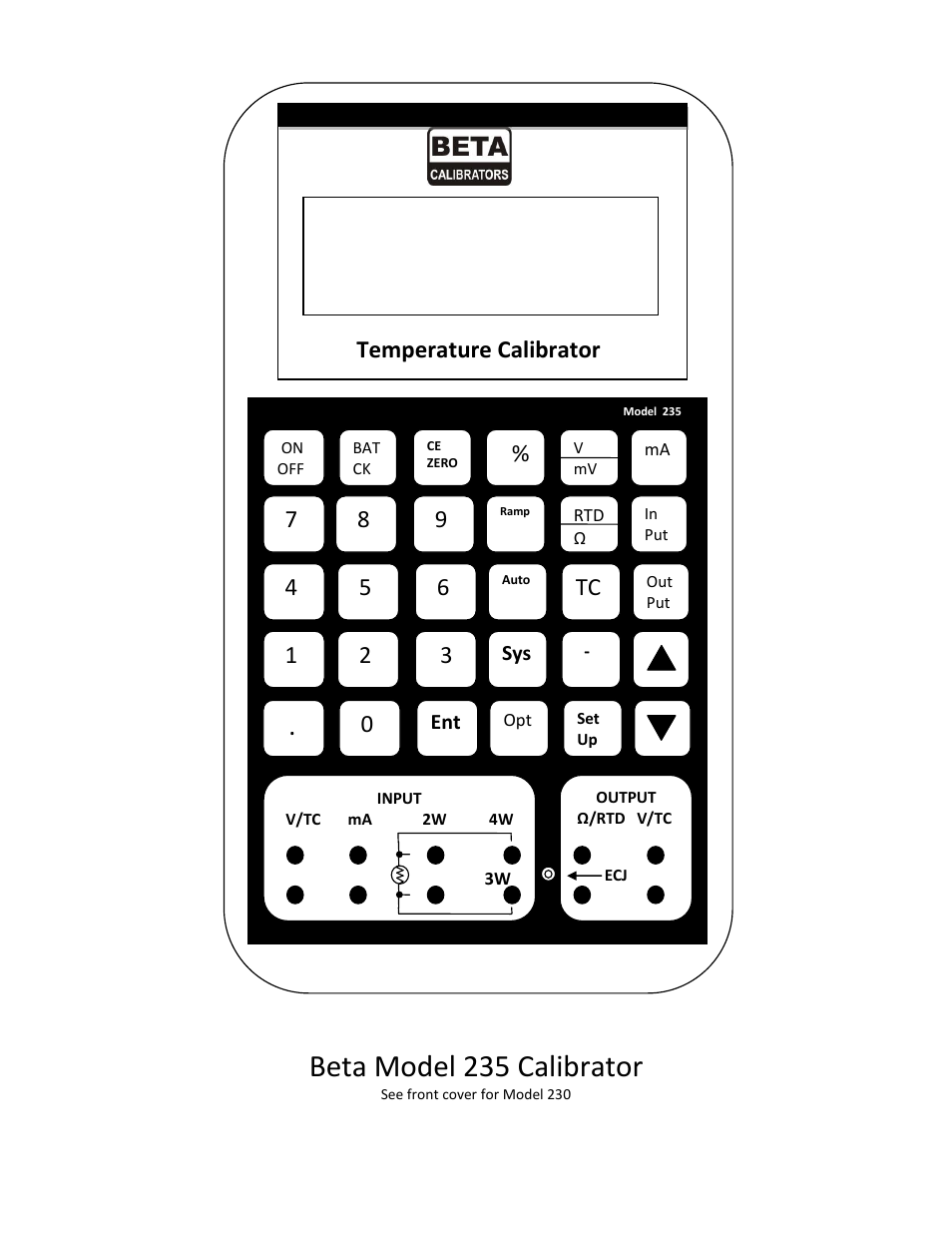 Beta model 235 calibrator, Temperature calibrator | Martel Electronics 235 User Manual | Page 106 / 106