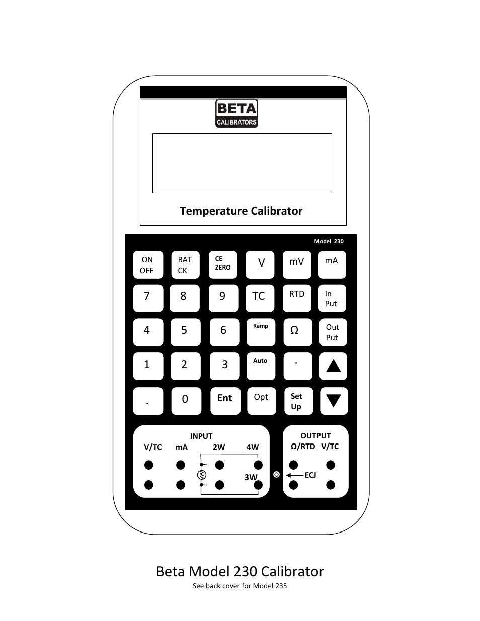 Beta model 230 calibrator, Temperature calibrator | Martel Electronics 235 User Manual | Page 2 / 106