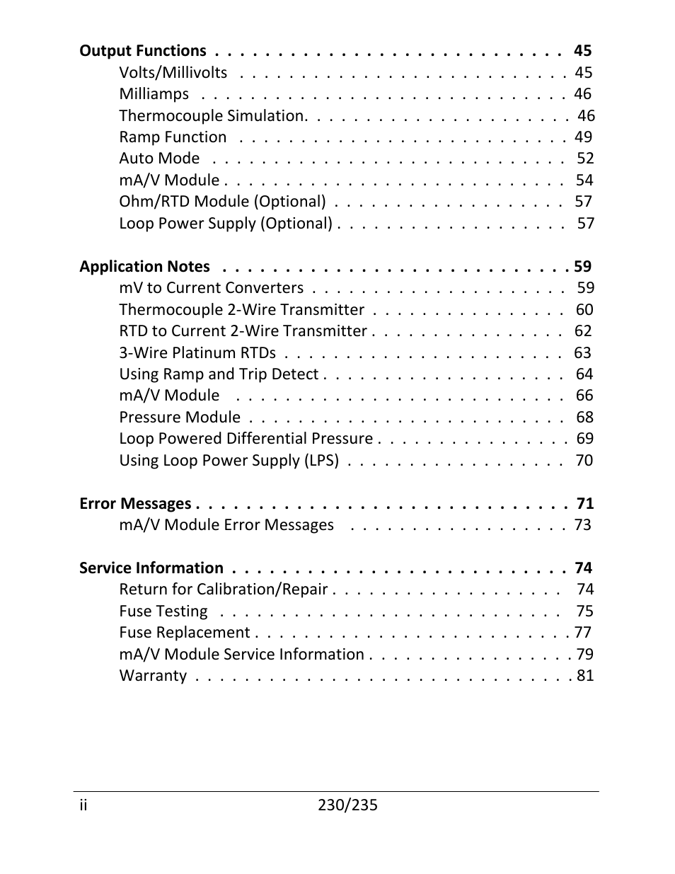 Martel Electronics 235 User Manual | Page 4 / 106