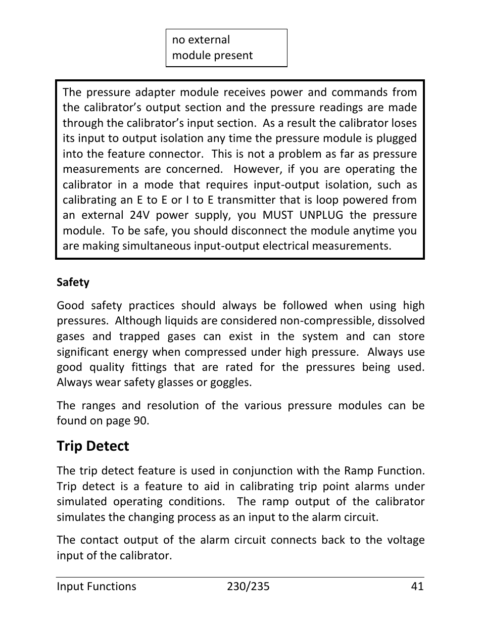 Trip detect | Martel Electronics 235 User Manual | Page 46 / 106