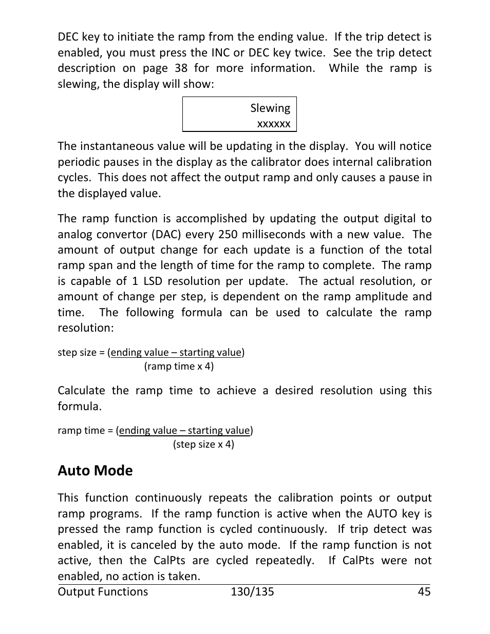 Auto mode | Martel Electronics 135 User Manual | Page 49 / 85