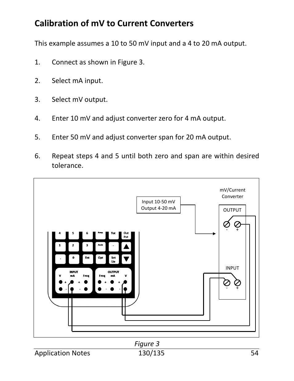 Calibration of mv to current converters | Martel Electronics 135 User Manual | Page 58 / 85