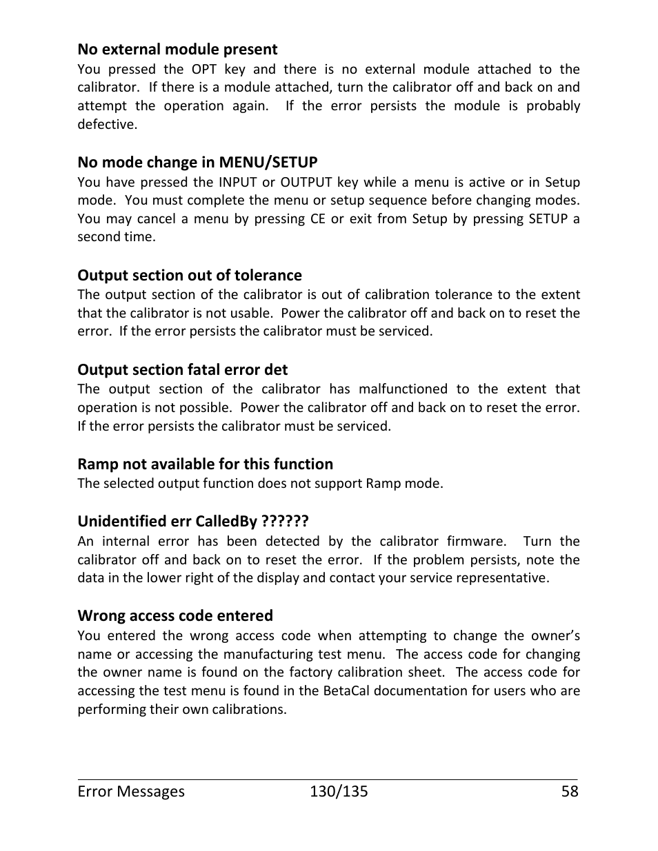 Martel Electronics 135 User Manual | Page 62 / 85