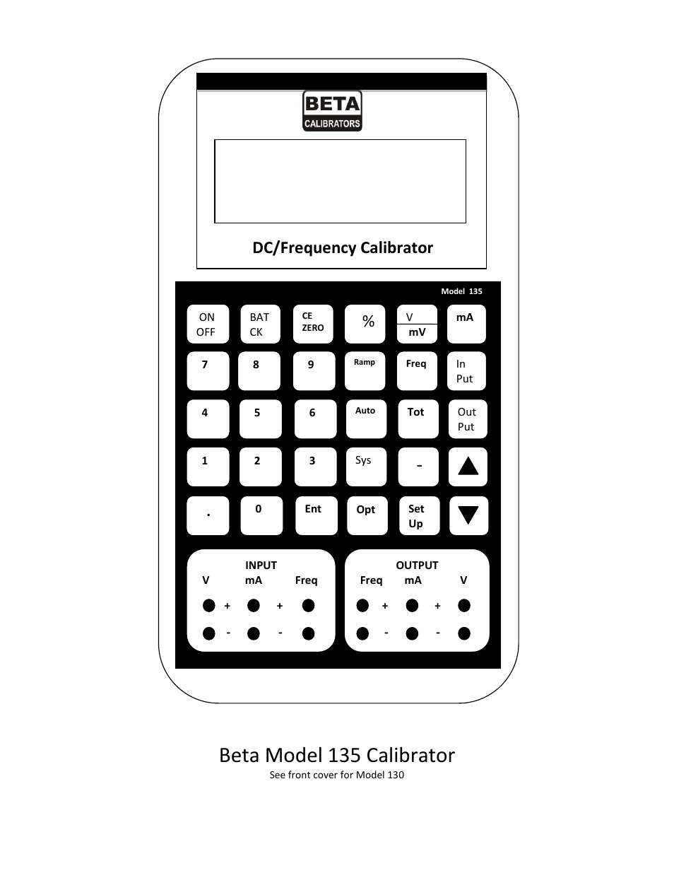 Beta model 135 calibrator, Dc/frequency calibrator | Martel Electronics 135 User Manual | Page 85 / 85