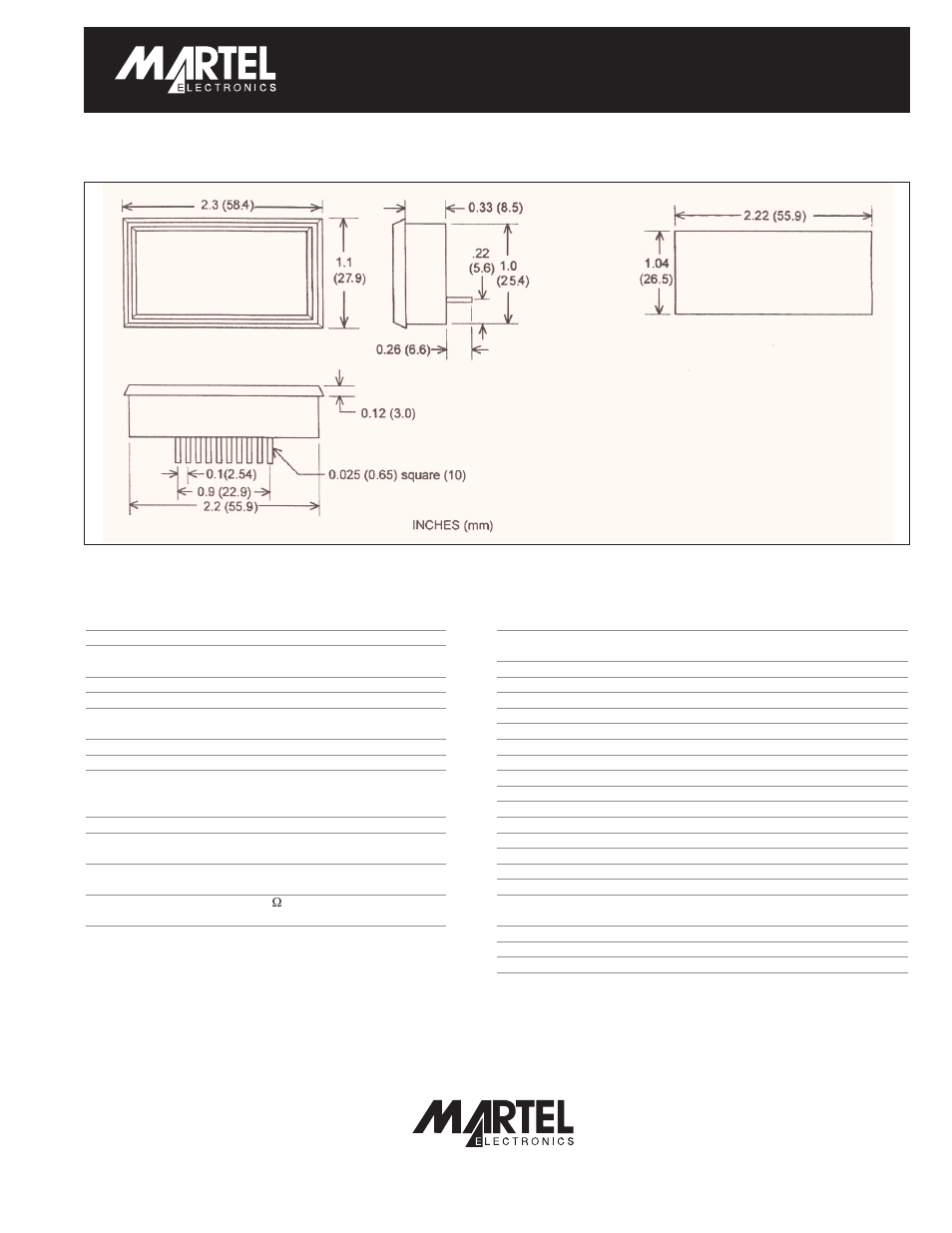 Martel Electronics DPM65 User Manual | 2 pages