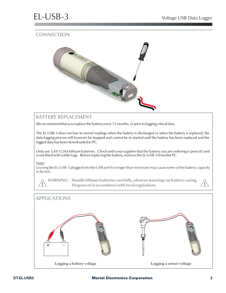 El-usb-3 | Martel Electronics EL-USB-3 User Manual | Page 3 / 3