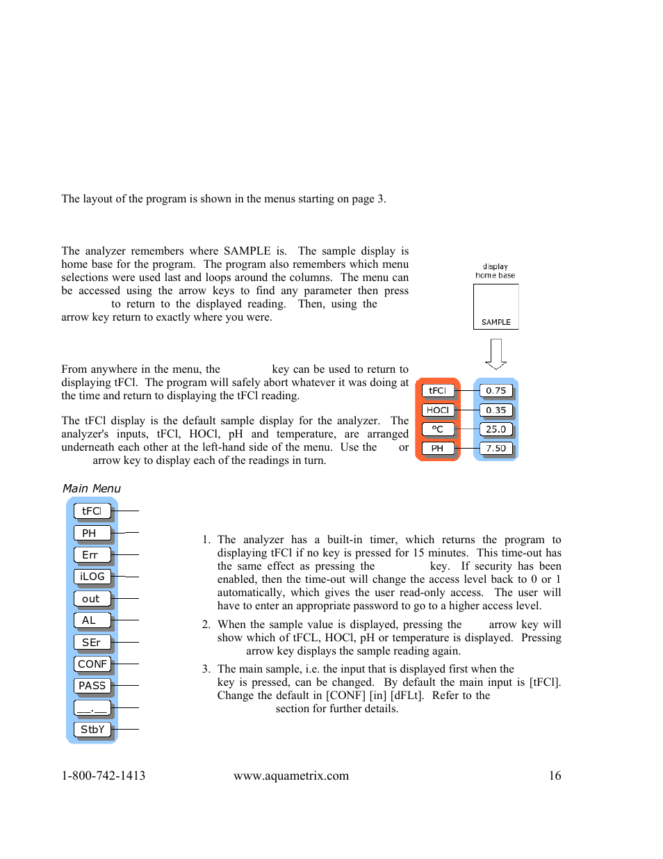 Metex 8760CLP Total Free Chlorine & pH Analyzer User Manual | Page 16 / 71