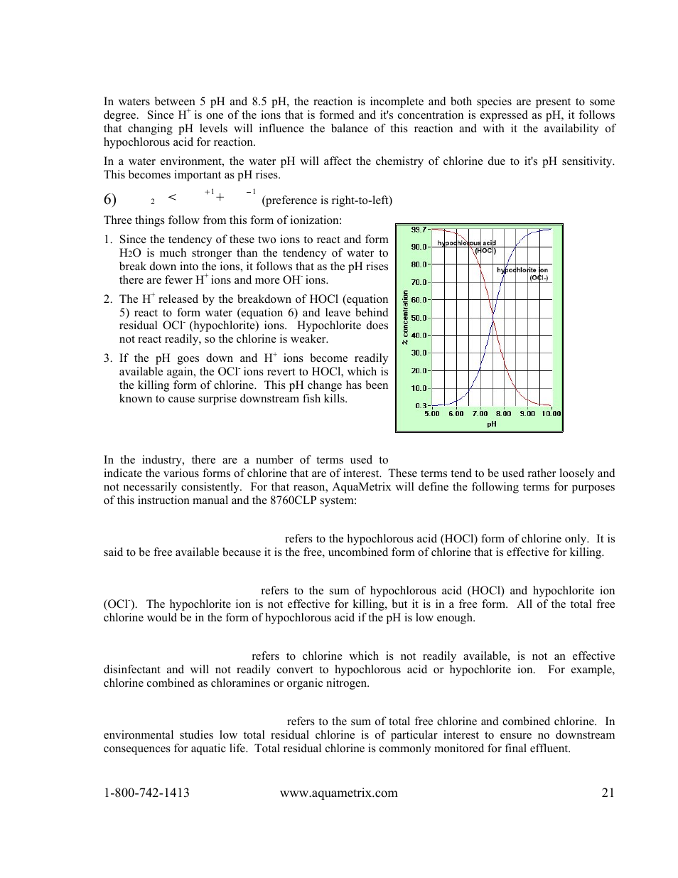 Terminology | Metex 8760CLP Total Free Chlorine & pH Analyzer User Manual | Page 21 / 71