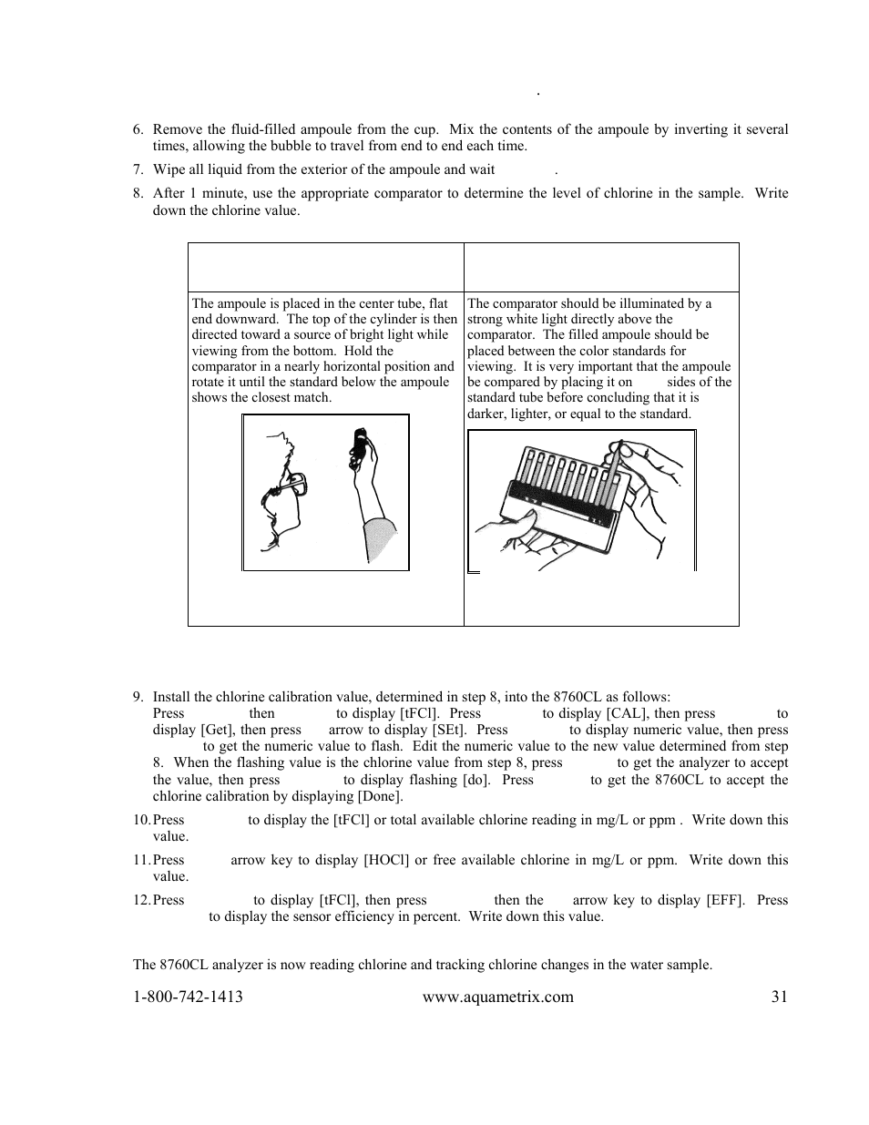 Metex 8760CLP Total Free Chlorine & pH Analyzer User Manual | Page 31 / 71