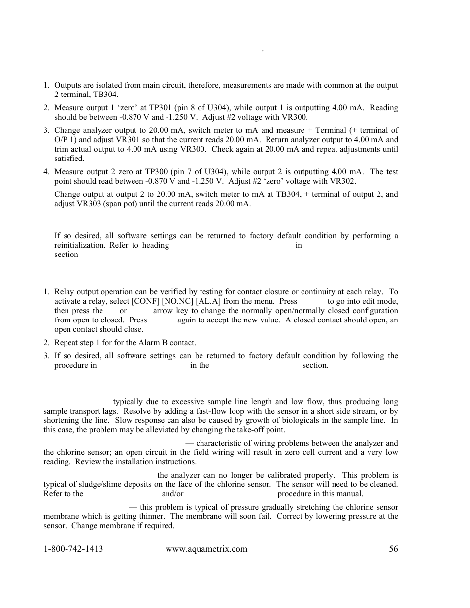 Chlorine sensor | Metex 8760CLP Total Free Chlorine & pH Analyzer User Manual | Page 56 / 71