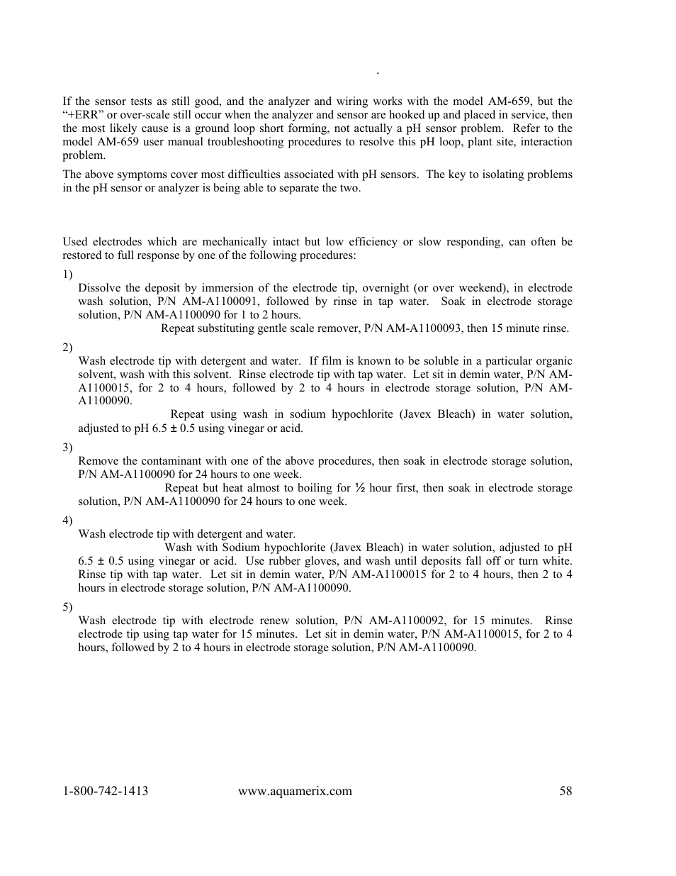 Metex 8760CLP Total Free Chlorine & pH Analyzer User Manual | Page 58 / 71