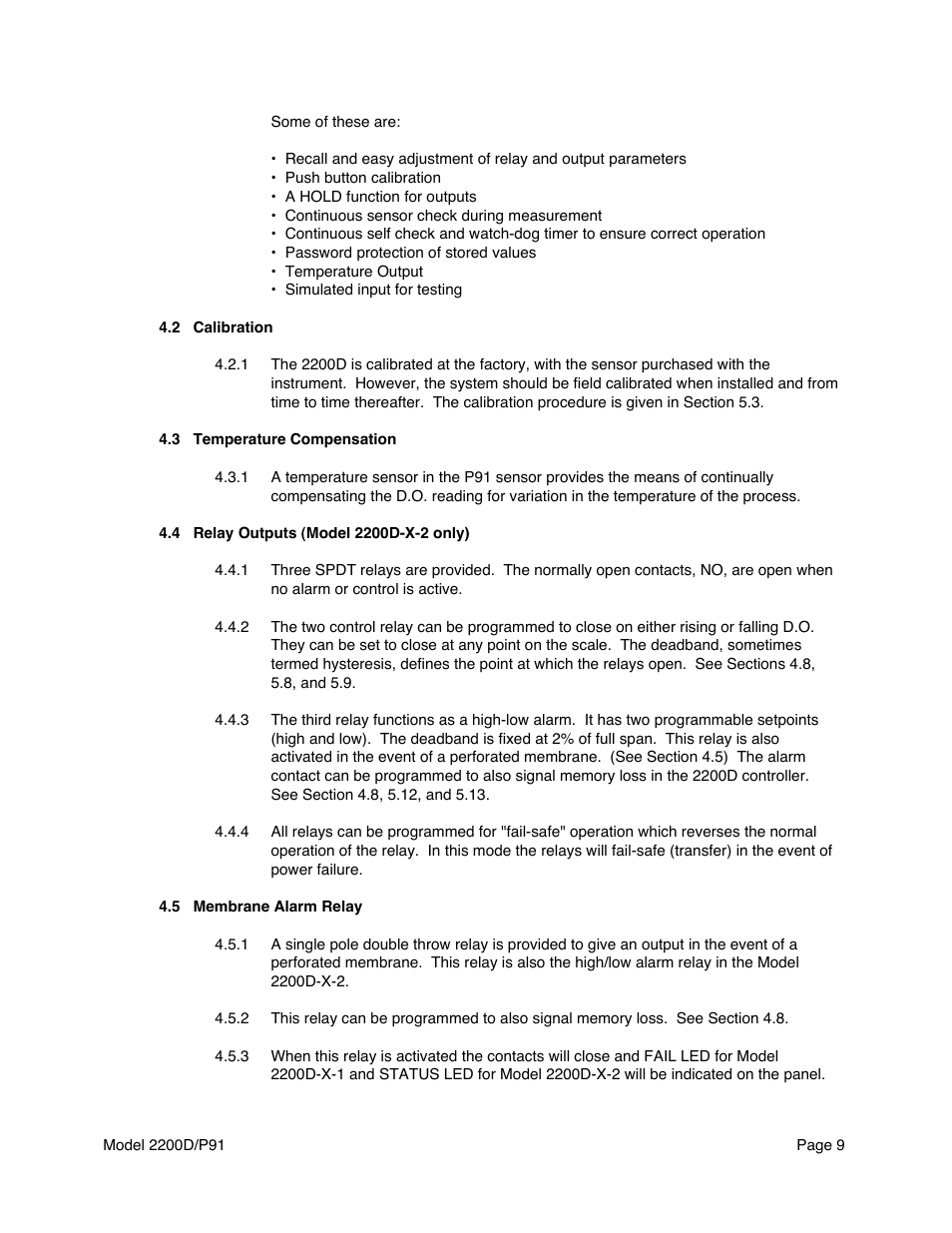 Metex 2200D/P91 Dissolved Oxygen Controller/Analyzer User Manual | Page 11 / 27