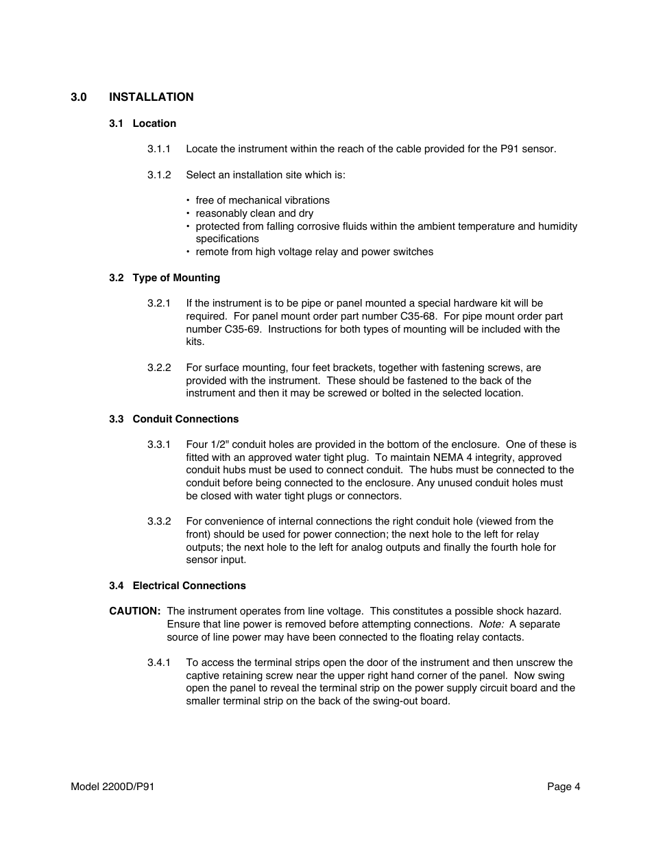 Metex 2200D/P91 Dissolved Oxygen Controller/Analyzer User Manual | Page 6 / 27