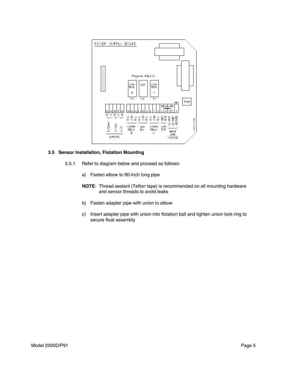 Metex 2200D/P91 Dissolved Oxygen Controller/Analyzer User Manual | Page 7 / 27
