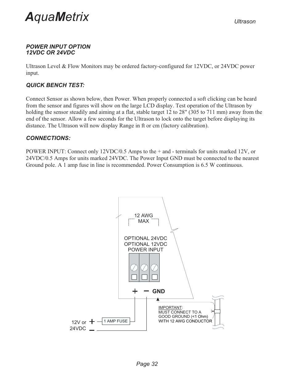 Data logger 32, A qua m etrix | Metex 3200U Ultrasonic Flow & Level Monitor User Manual | Page 32 / 48