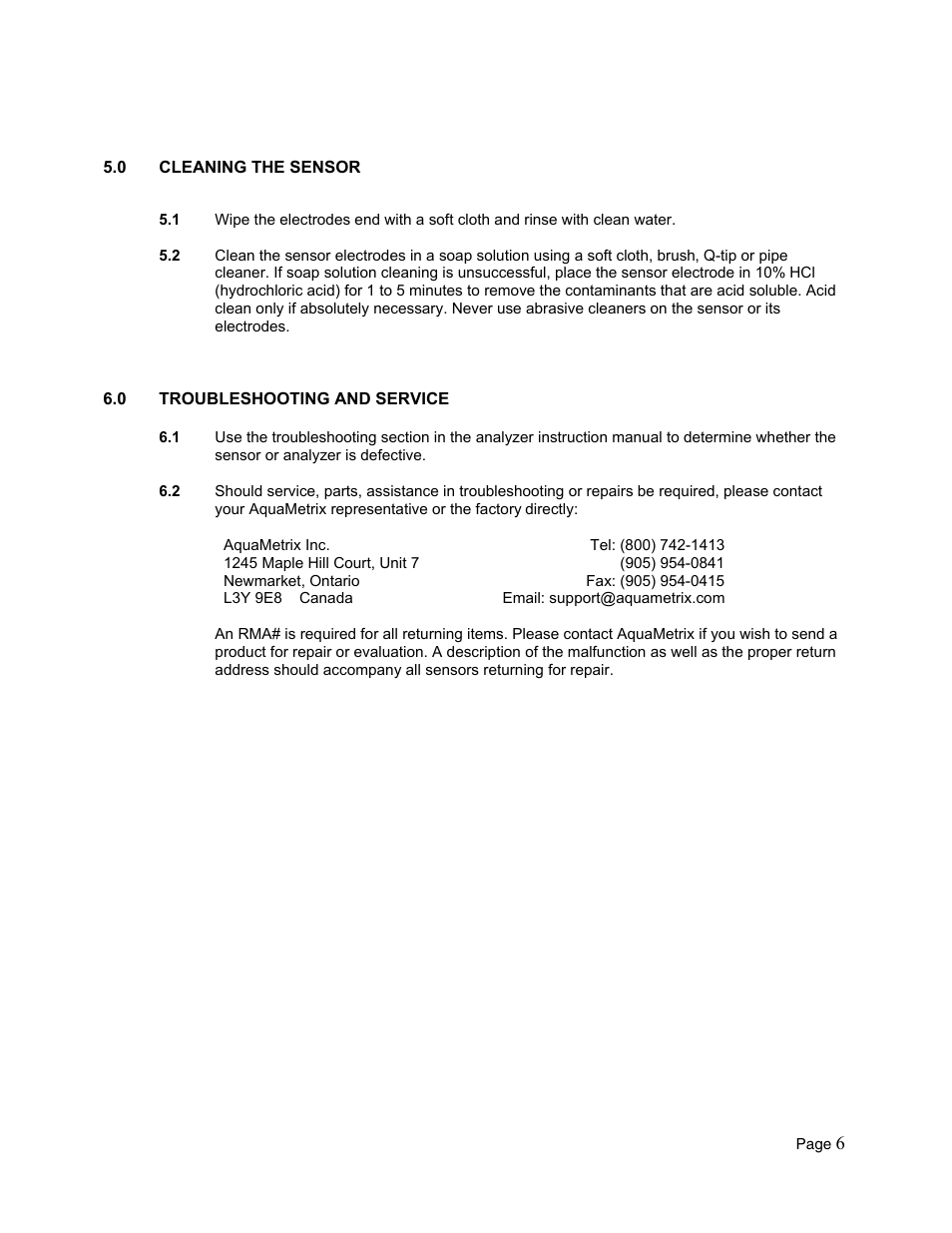 Metex MS Series Conductivity Cells User Manual | Page 8 / 11
