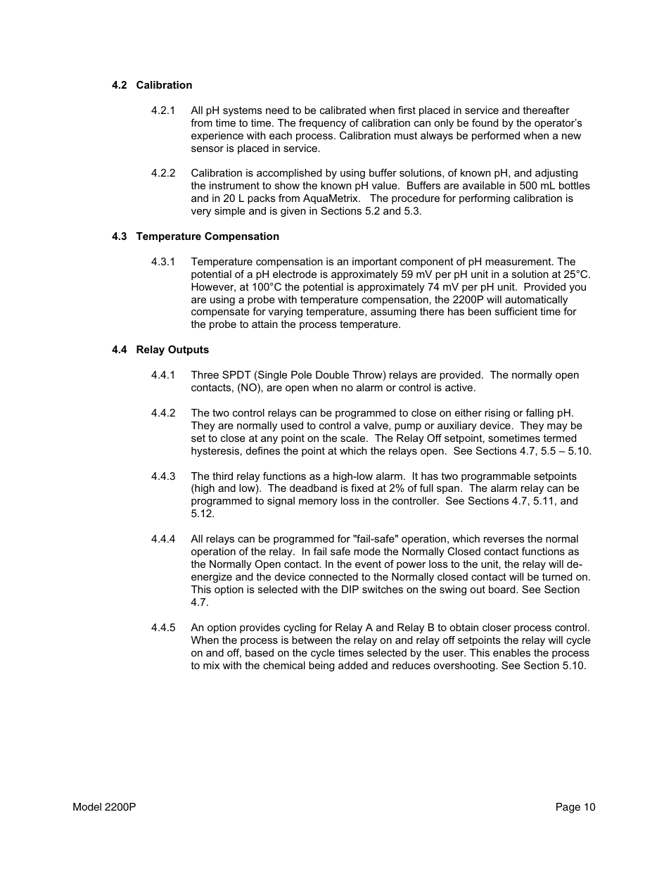 Metex 2200P pH Analyzer/Controller User Manual | Page 12 / 34