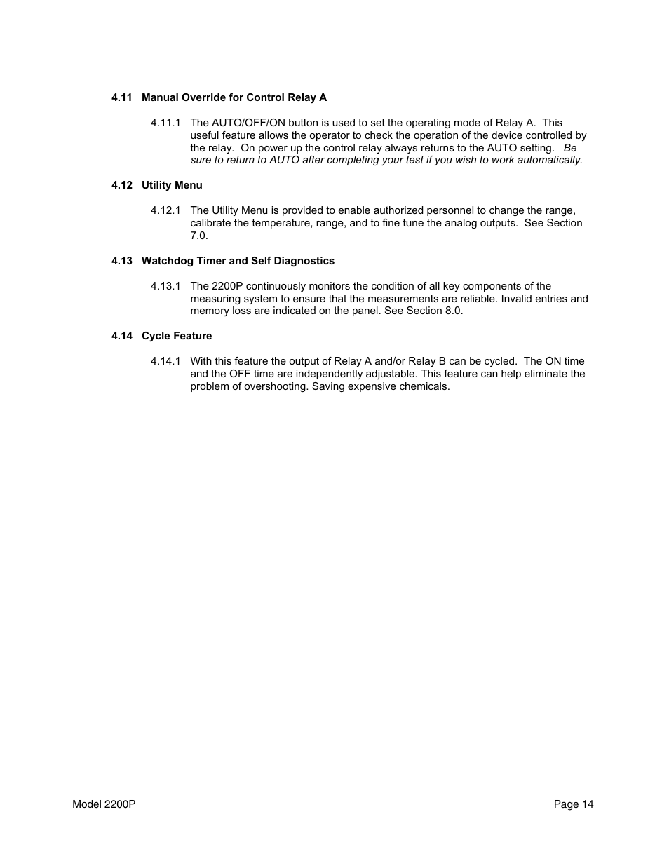 Metex 2200P pH Analyzer/Controller User Manual | Page 16 / 34