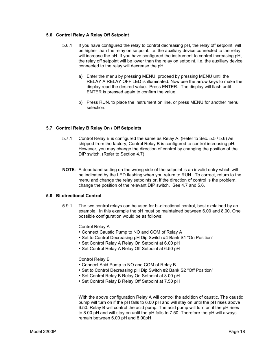 Metex 2200P pH Analyzer/Controller User Manual | Page 20 / 34