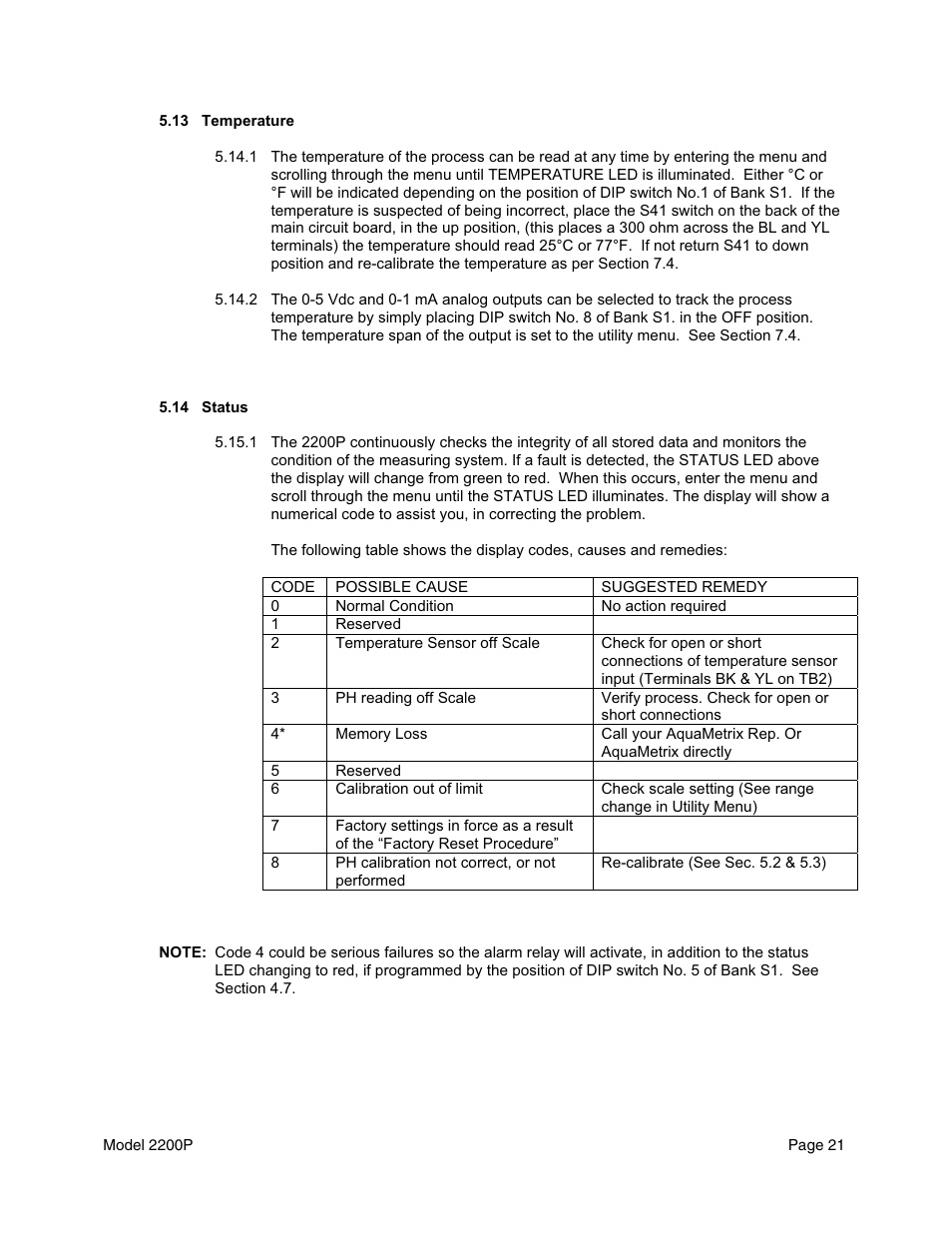 Metex 2200P pH Analyzer/Controller User Manual | Page 23 / 34