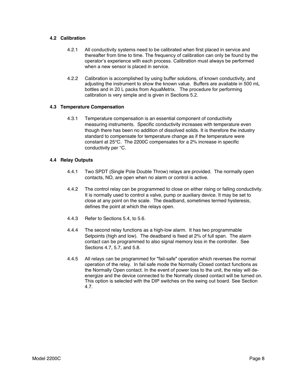Metex 2200C Conductivity Analyzer/Controller User Manual | Page 10 / 30