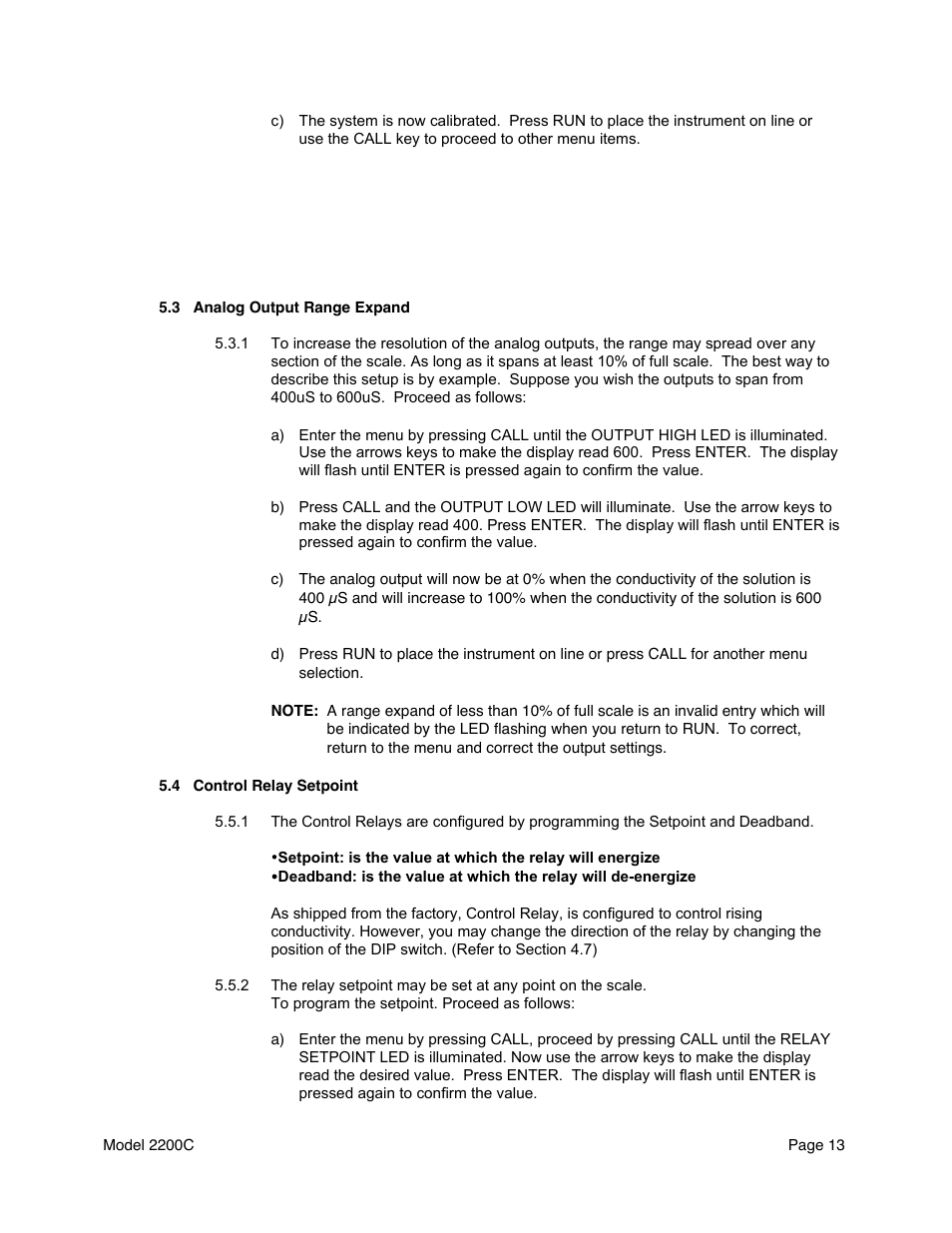 Metex 2200C Conductivity Analyzer/Controller User Manual | Page 15 / 30