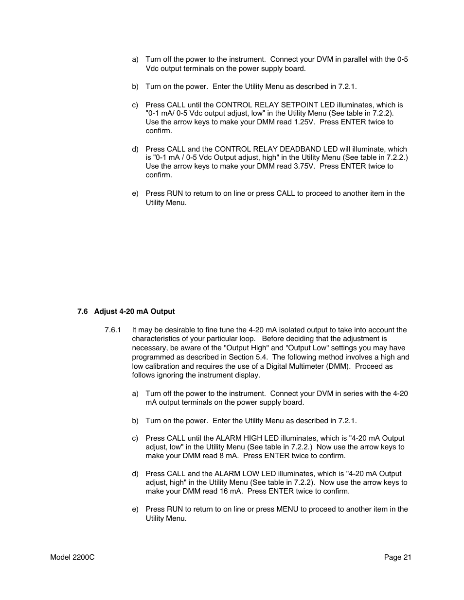 Metex 2200C Conductivity Analyzer/Controller User Manual | Page 23 / 30