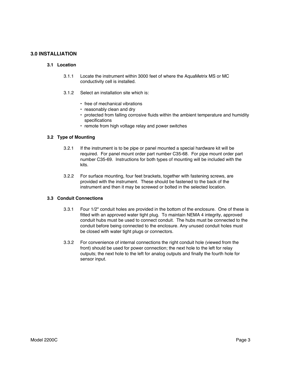 Metex 2200C Conductivity Analyzer/Controller User Manual | Page 5 / 30