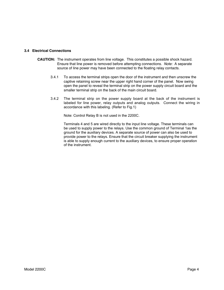 Metex 2200C Conductivity Analyzer/Controller User Manual | Page 6 / 30