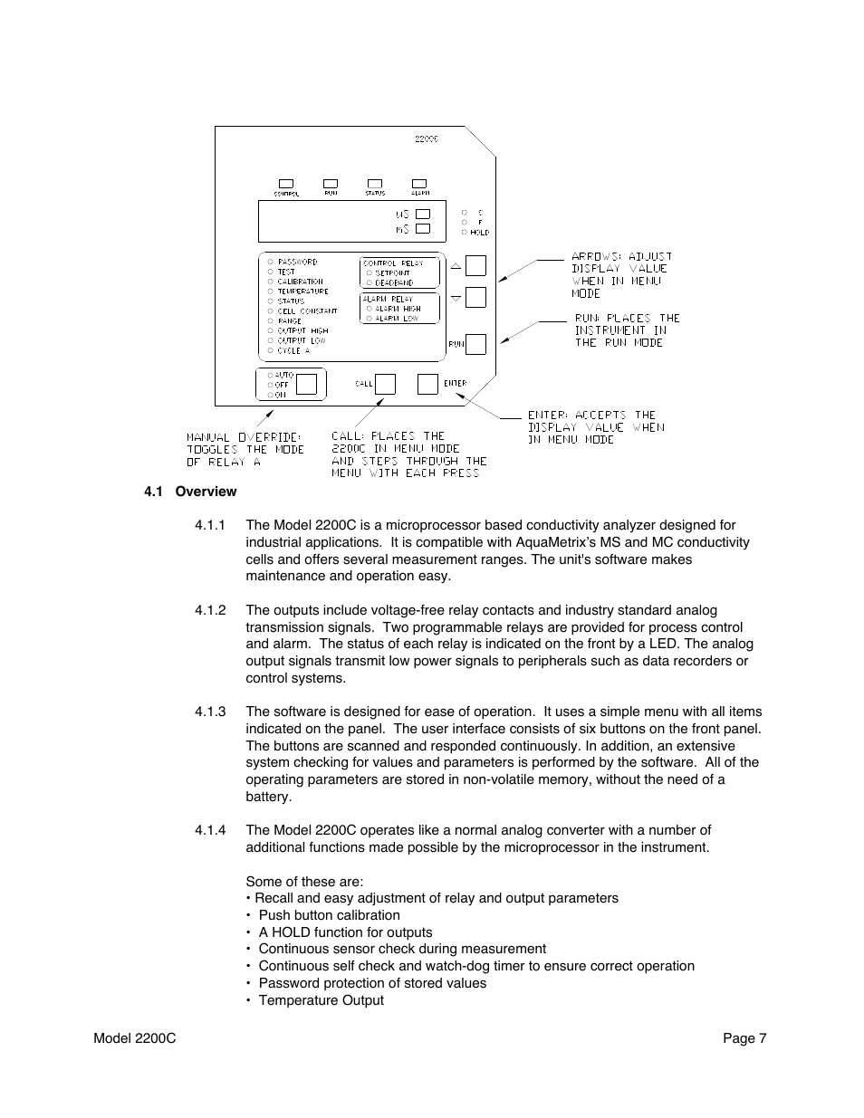 Metex 2200C Conductivity Analyzer/Controller User Manual | Page 9 / 30