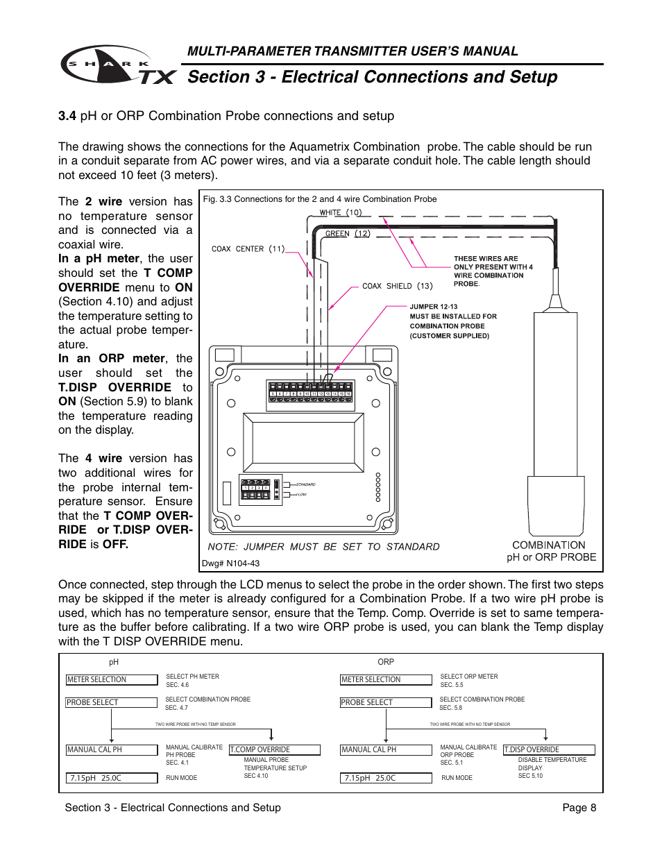 Multi-parameter transmitter user’s manual | Metex SharkTX Multi-Parameter Transmitters User Manual | Page 10 / 82